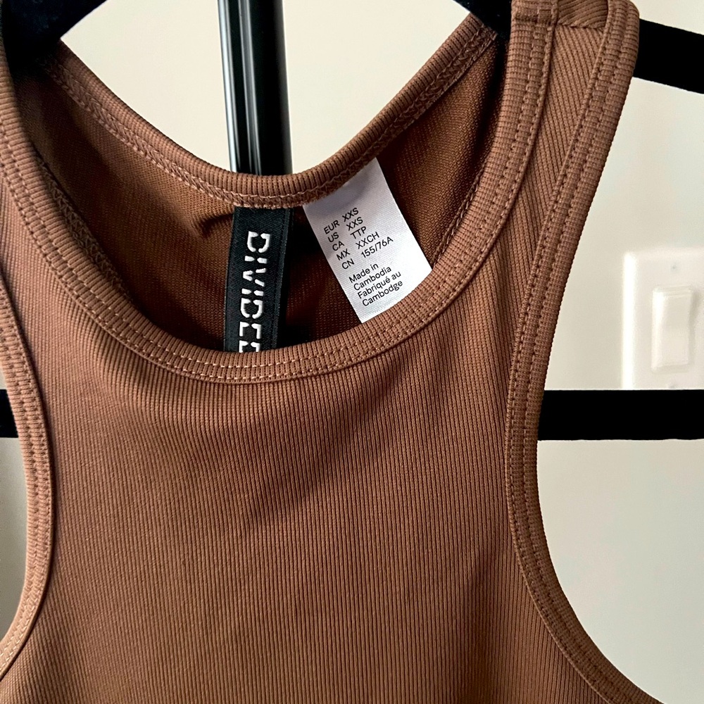 H&M Chocolate Ribbed bodycon dress